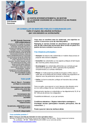 Couverture de Conseiller en marché publics d'assurances
