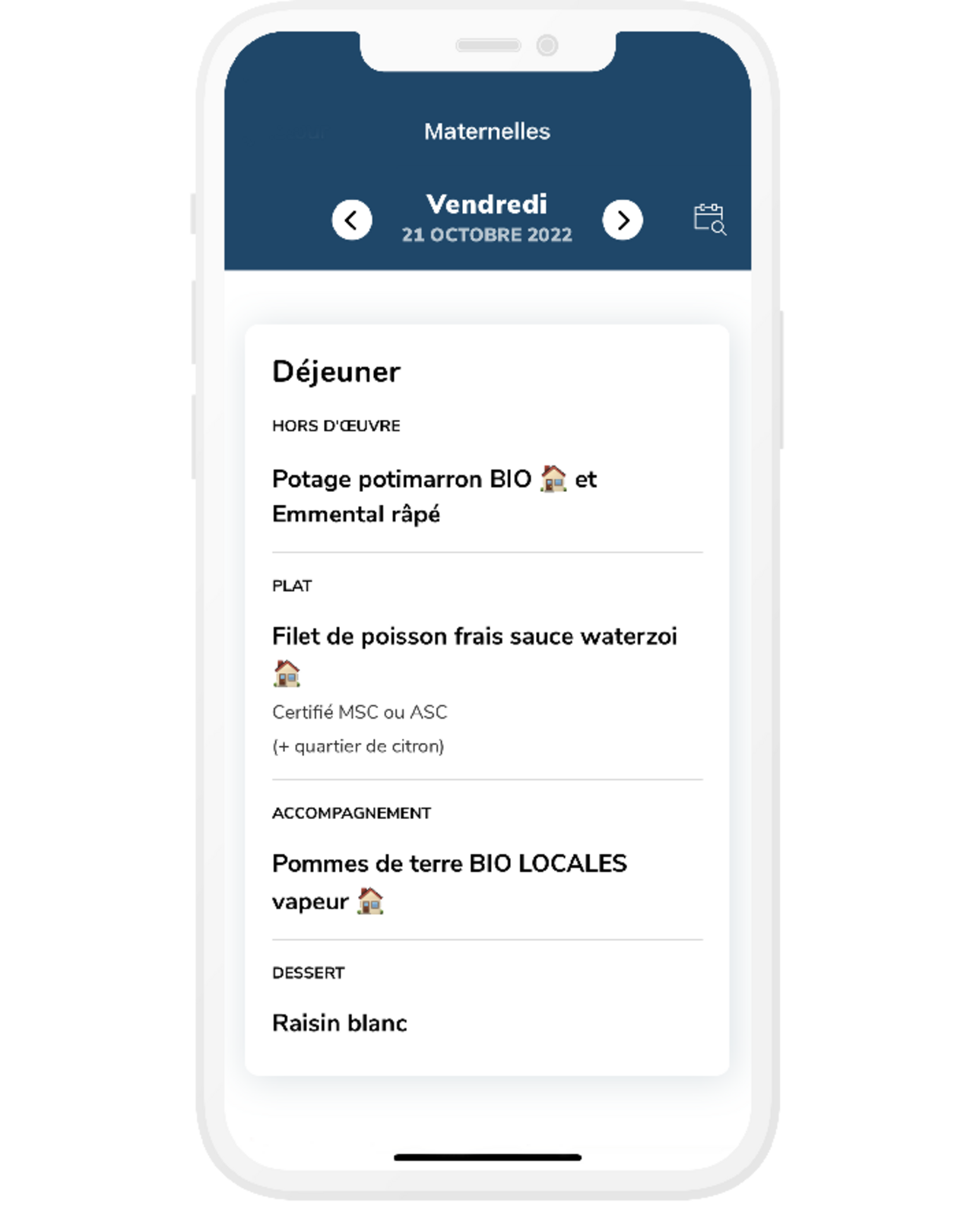 Capture d'écran de l'appli Versailles
