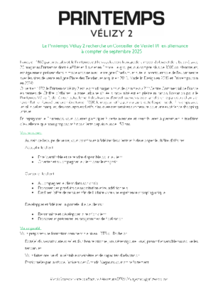 Couverture de Alternance conseiller de vente