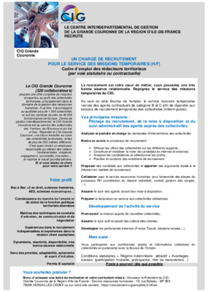Couverture de Chargé de recrutement