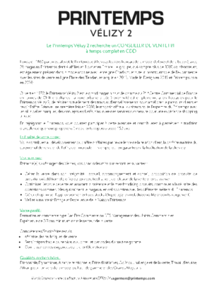 Couverture de Conseiller de vente CDD